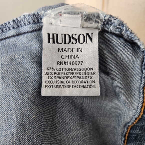 Girls Hudson Jean Jacket size Large. Light blue button up double pockets - Picture 7 of 8